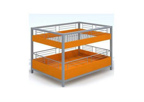 Cheap Metal Material Two Layers Promotion Display Counter Customized For Clothes Shop for sale