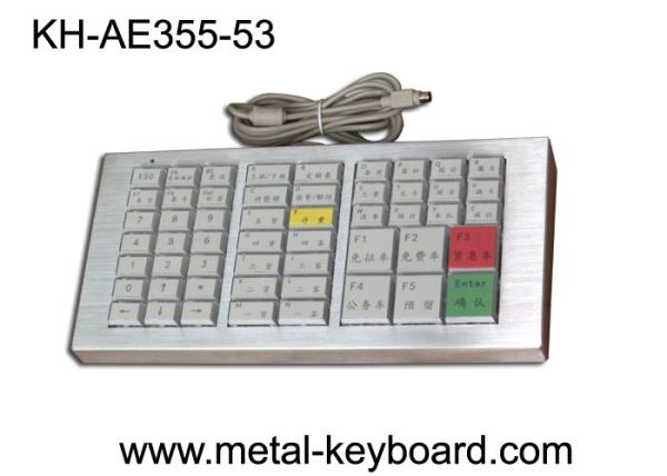 Cheap 53 Colorful Resin Buttons Metallic Ruggedized Keyboard Vandal resistant and dust proof for sale