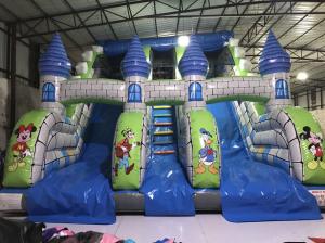 Disney Cartoons Commercial Inflatable Water Slides Fun Castle Mickey Painting High Standard slide