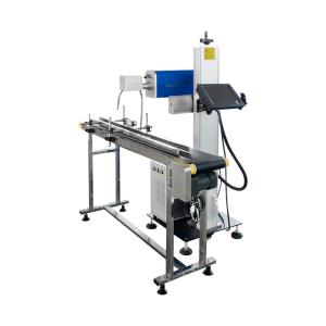 China Mini CO2 Laser Marking Machine / Paper Box Flying Laser Marke 1064nm on sale