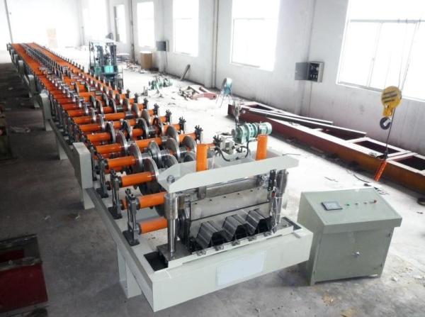 Cheap 760 Effective Width 75 Height Floor Deck Roll Forming Machine Chain Drive Automatic PLC Control for sale