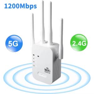China Long Range 1200mbps 5g Wifi Booster Outdoor WiFi Extender Dual Band 2.4G 5GHz Wifi Repeater With Ethernet Port For Home on sale
