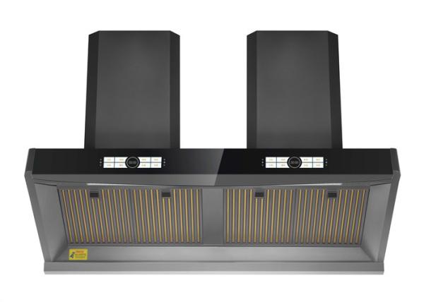 Cheap 75m3/min Suction Power Touch Panel Commercial Range Vent Hood With Baffle Filter Double Motors CY180-B for sale