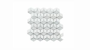 China Easy Cleaning White Marble Tiles , Marble Mosaic Tile Wide Color Schemes on sale