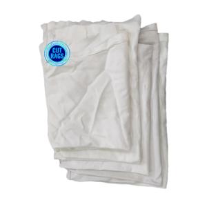 Best IMPA 232906 Cut Reused Printed White Old T-shirt Recycled Rags Textile Clips Cotton Waste Scrap Textile Waste Wiping Rag wholesale