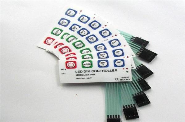 Cheap Waterproof Push Button Membrane Switch 3M Adhesive With Electrolytic Foil for sale
