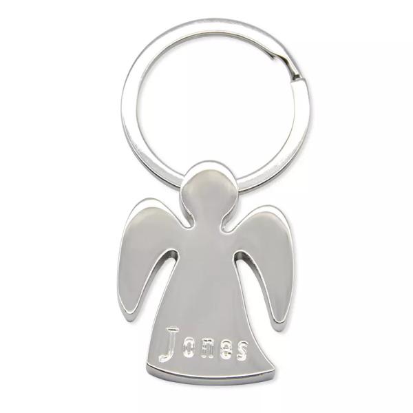 Cheap Silver Personalised Engravable Keyrings Hard Enamel Silkscreen Printing for sale