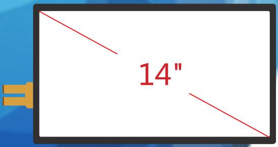 Cheap 14 Inch Projected Capacitive Touchscreen Panel , PCT Industrial Touch Panel for sale