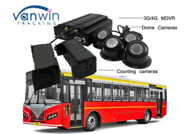 Cheap 3G / 4G Real-Time Monitoring Camera recorder with Bus People Counter GPS Tracking OSD for sale