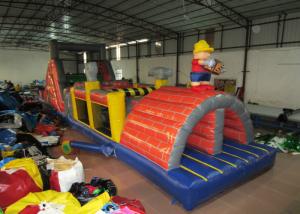 China Commercial inflatable obstacle courses construction worker inflatable obstacle courses inflatable builder courses on sale