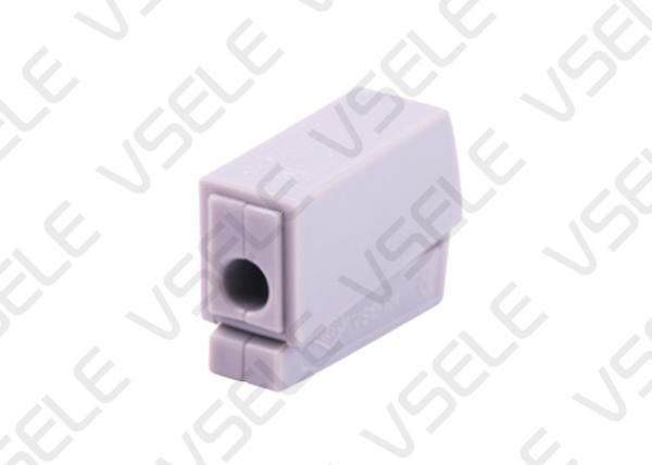Cheap Quick Connecting Lighting Terminal Block / Gray Clear Light Connector Block for sale