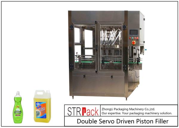 Cheap Liquid Cleaner Linear 6 Heads Paste Filling Machine Double Servo Driven for sale