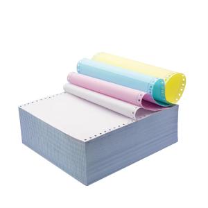 92 Bright One Sided Printed Computer Continuous Carbonless Paper Forms for Dot Matrix Printers
