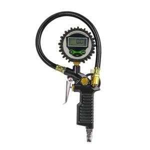 China Digital LCD Display Inflation Monitoring Manometer Car EU Tire Air Pressure Inflator Gauge LED Backlight Vehicle on sale