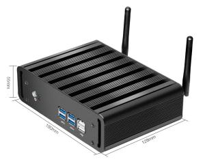 Best USB VGA WIFI LAN Fanless Mini Desktop I3 5005U Win10 Linux DDR3L RAM wholesale