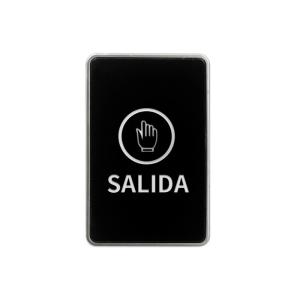 Spanish Text Black Touch sensor Exit Button 86*50mm