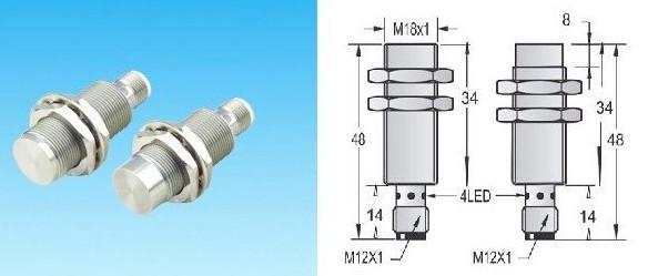 Cheap Metal Face Inductive Proximity Switch , 10 - 30V DC Small Proximity Sensor for sale