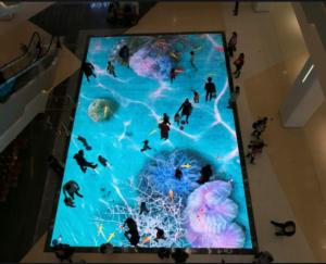 China 16bit Interactive LED Floor Tile on sale