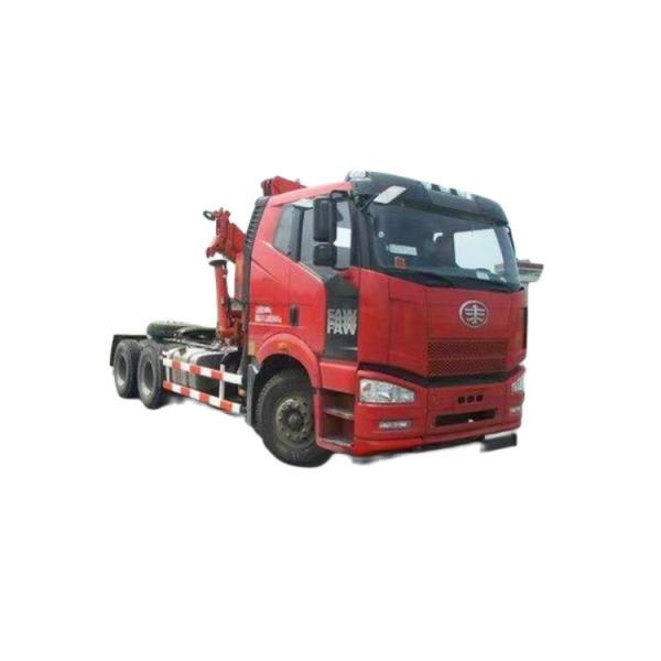 Cheap FAW Truck Mounted Crane Left Hand 6X6 6.3T Max lifting Capacity Knuckle Boom Crane for sale