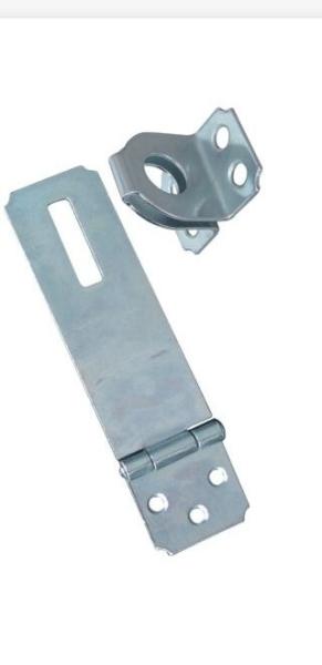 Cheap Zinc Plated Safety Hasp And Staple For Drawer / Sliding Door Rigid Design for sale