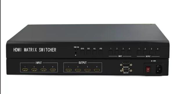 Cheap Output 18Gbps 4 X 4 HDMI Matrix Switcher With Up To 4Kx2k 60Hz Output Resolution for sale