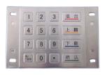Panel Mount Numeric Metal Keypad In 4 x 4 Matrix For Game Machine And Kiosk