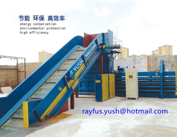 Cheap Waste Carton Automatic Cardboard Baler Machine / Cardboard Compactor Machine for sale