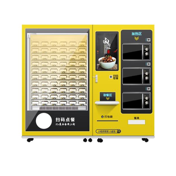 Cheap 49" Big Screen Vending Machine With Hot Food 4000W  Dual Microwaves for sale