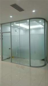 China Customized Indoor Glass Partition , Office Glass Partition Walls on sale