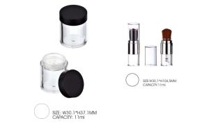 New Refillable Loose Powder Case With Nylon Brush