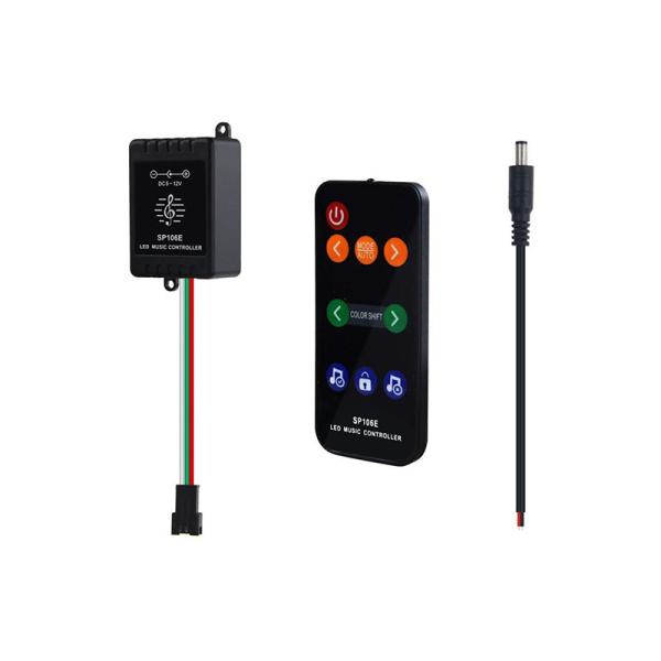Cheap 600 Pixels Sp106e LED Music Controller Wireless Rf Remote Control for sale