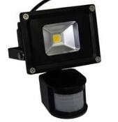 Cheap COB 10W LED Flood Light PIR sensor IP65 black shell for sale