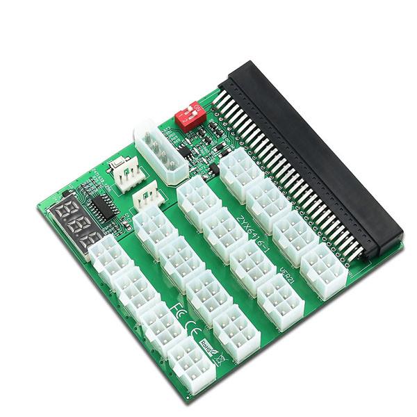 Cheap ATX 16x 6Pin 12V Power Supply Breakout Board With Synchronization Remote Management for sale