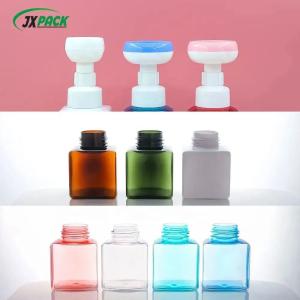 Empty Skin Care Foam Pump Bottle 100 120 150 200 250ML White Bath Soap Foam Bottle Transparent Pet Flower Foam Bottle