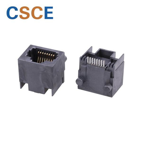 Cheap Voltage Rating 125V SMT RJ45 Connector Right Angle For X DSL Modem / Call Set Top Box for sale