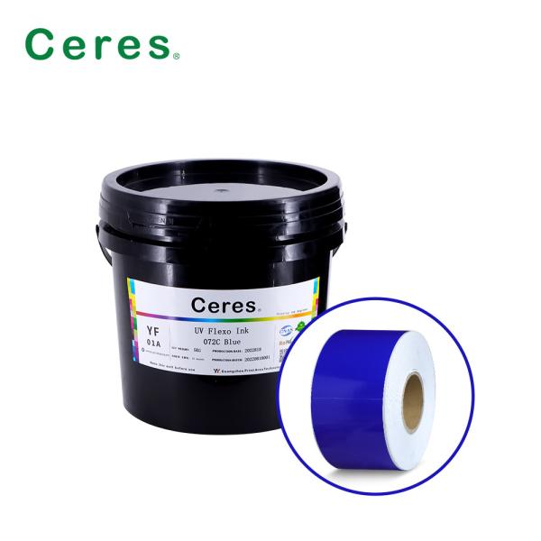 Cheap Excellent Printing Stability UV Flexo Ink Panton 072 C Blue for sale