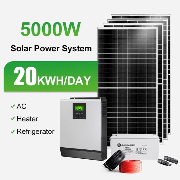 Cheap 10000w Mono Panel Solar Power Generator Kits Off Grid Solar Energy System For Home for sale