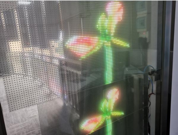 Cheap Soft P8 Transparent LED Screen Indoor Full Color Transparent Flexible LED Display for sale