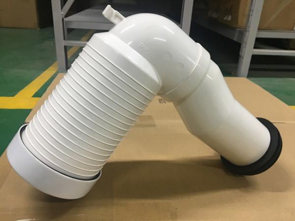 Cheap White Smooth Toilet Pan Connector , Discharge Mode 90 Degree Pan Connector for sale