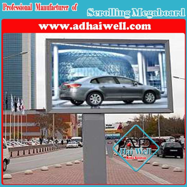 Cheap Single Pole Double Sided Scrolling Sign Light Box for sale