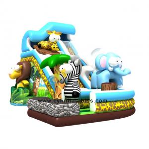 Best ODM 7×9M 18 OZ Zoo Theme Commercial Inflatable Slide wholesale