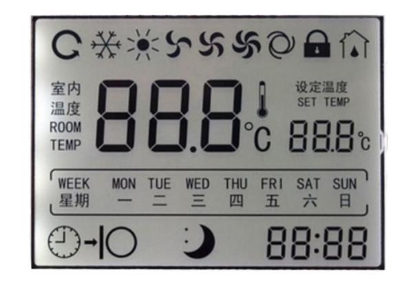 Cheap Zebra Connector Custom LCD Display / TN HTN LCD Display Module For Thermostat for sale