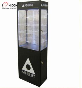 Black Metal Sunglasses Display Case With Led Lighting , Sunglass Display Rack