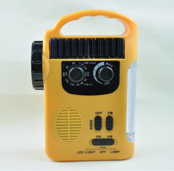 Cheap RD339 Solar Dynamo Powered AM FM Radio with 5 LEDs Flashlight 8 LEDs Emergency Lamp For Outdoor Activities for sale