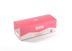 Custom Logo Foldable Decorative Boxes Full Color Pink Paper Box For Zips