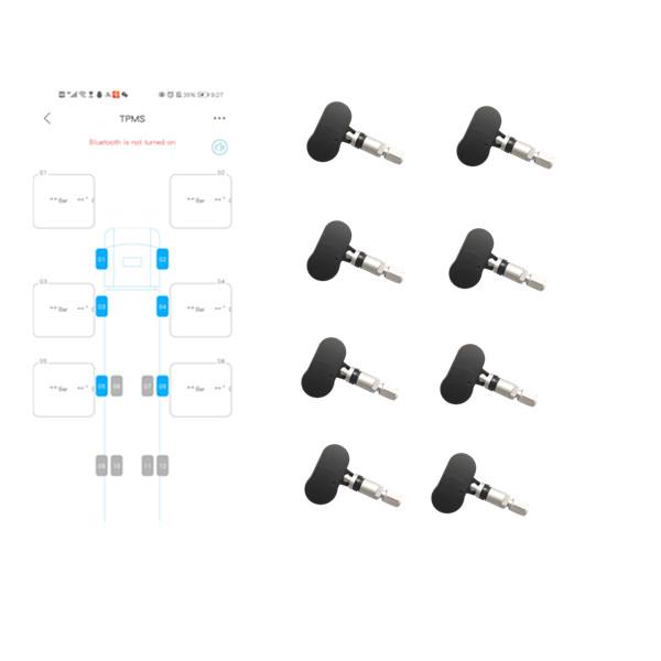 Cheap Bluetooth Eight Sensors Smart Tire Pressure Monitoring System for sale