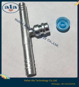 China Auto A/C Hose Clamp Straight Connector With R134a Refrigerant Valve/Through Pipe Aluminium Fittings with R134a Valve on sale