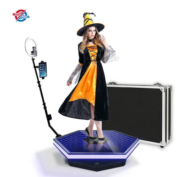 Cheap Event Standing Platform 360 Rotating Video Photo Booth With Props Accessories And Package Case for sale