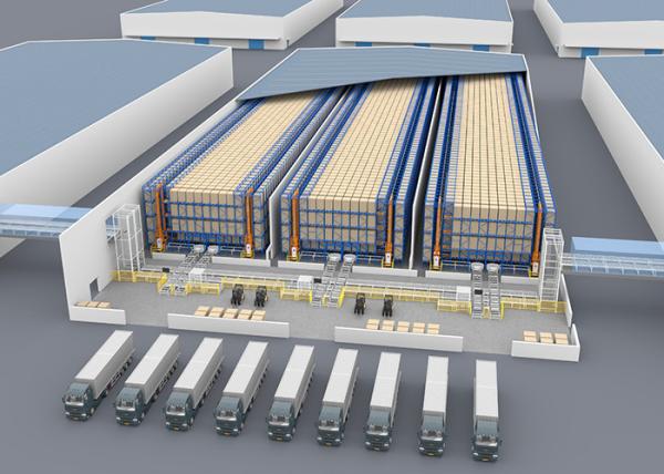 Cheap Industry Smart Lifting Automated Storage Rack Warehouse Systems With Control System for sale