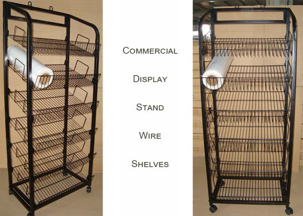 Cheap Multiple Shelves KD Structure Wire Rack Display / Light Duty Wire Retail Display Racks for sale